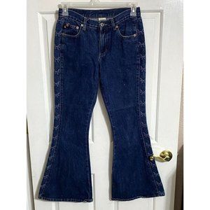 Trust Me Jeans Womens Size 7 Butterfly Pattern Flare